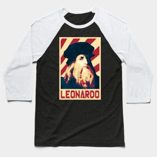 Leonardo Da Vinci Retro Propaganda Baseball T-Shirt